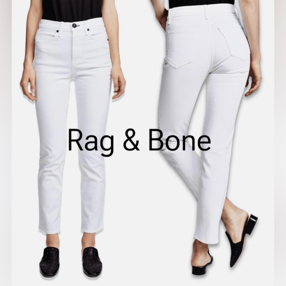 Rag & Bone New York White Cigarette High Waist
Ankle Length Jeans Size 32